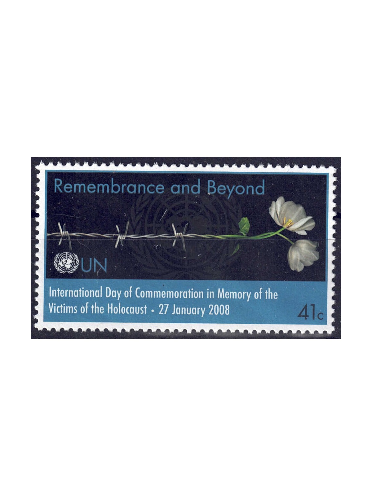 UN NEW YORK 2008 Holocaust Remembrance Day MNH**