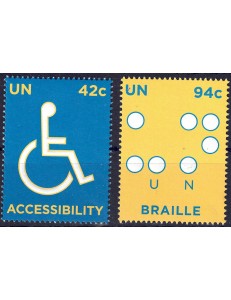 ONU NEW YORK 2008 Diritti delle persone con disabilità 2v MNH**