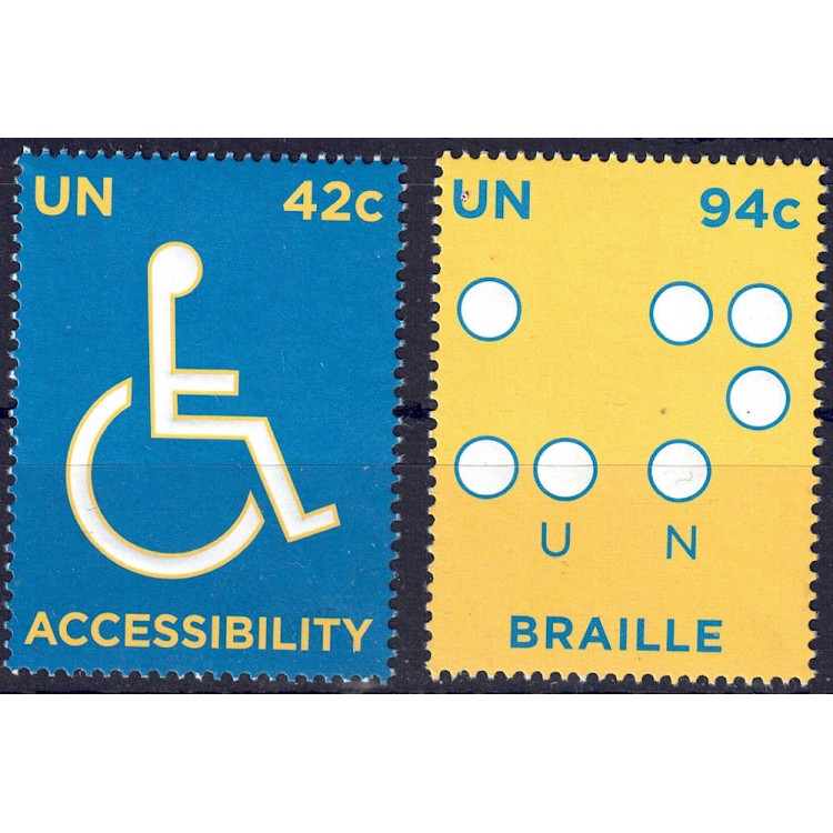 UN NEW YORK 2008 Rights of Persons with Disabilities 2v MNH**
