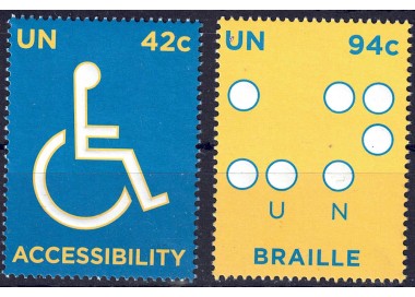 UN NEW YORK 2008 Rights of Persons with Disabilities 2v MNH**