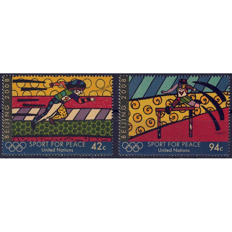 ONU NEW YORK 2008 Lo sport per la pace 2v MNH**