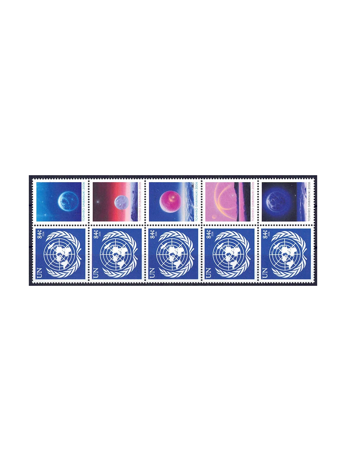 ONU NEW YORK 2006 Emblema dell'ONU 5v MNH**