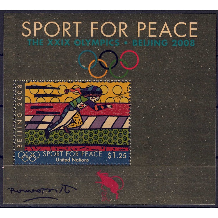 UN NEW YORK 2008 Sport for peace s/s MNH**