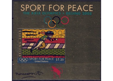 ONU NEW YORK 2008 Lo sport per la pace BF MNH**