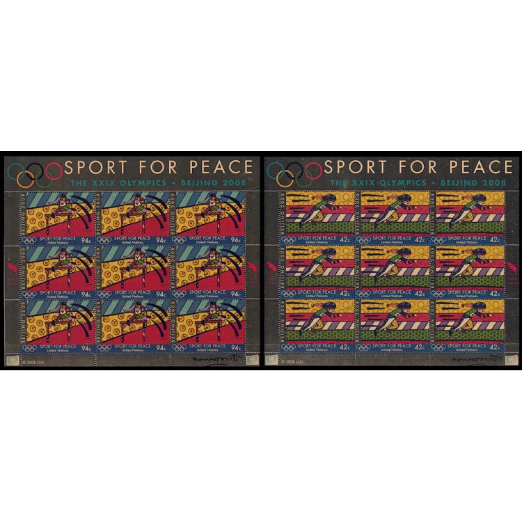 UN NEW YORK 2008 Sport for peace 2 m/s MNH**