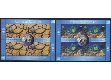 UN NEW YORK 2008 Climate Change 2 s/s MNH**