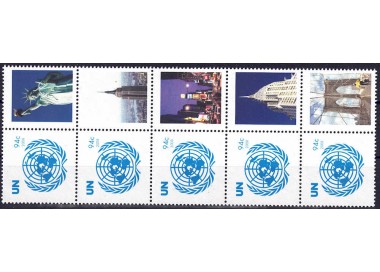 UN NEW YORK 2008 UN emblem (New York) 5v MNH**