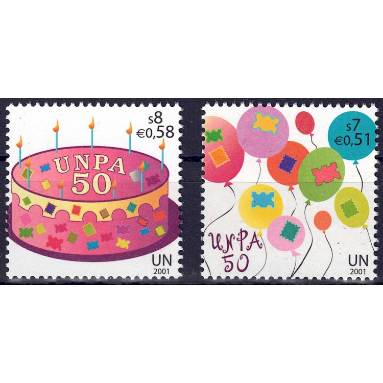 UN VIENNA 2001 Postal Administration 2v MNH**