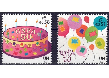 ONU VIENNA 2001 Amministrazione Postale 2v MNH**