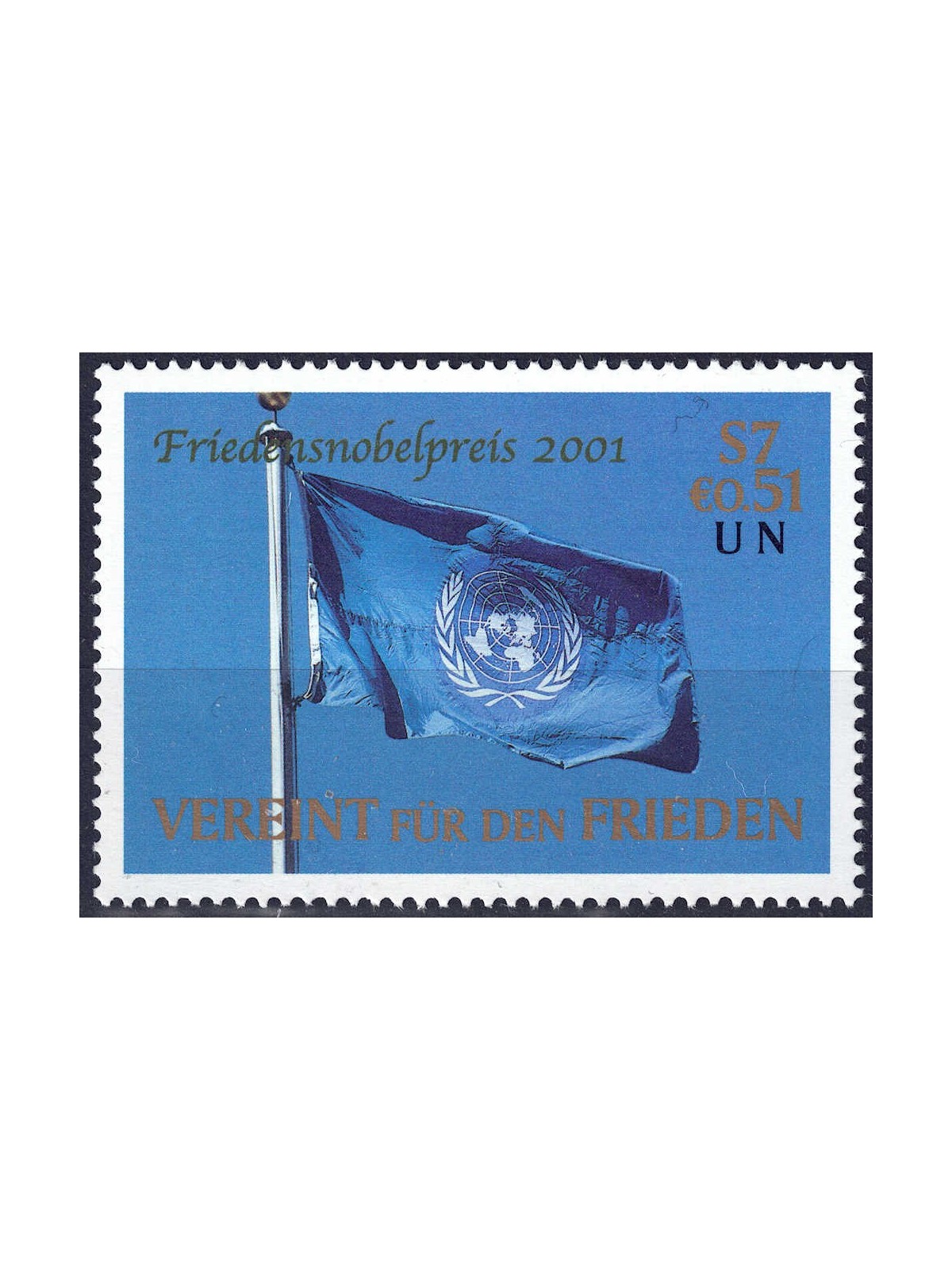 ONU VIENNA 2001 Nobel per la pace MNH**