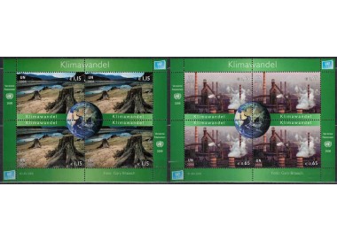UN VIENNA 2008 Climate change 2 s/s MNH**