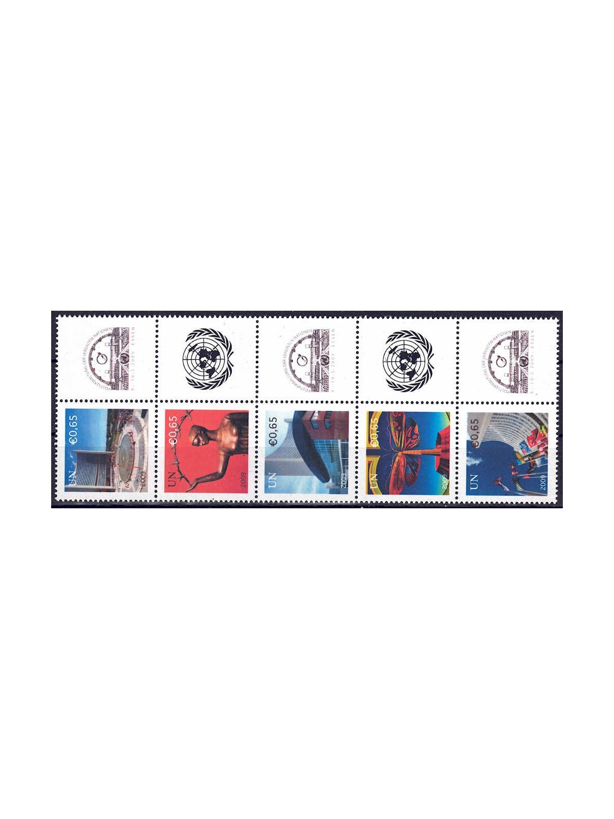 ONU VIENNA 2009 Francobolli per saluti (Essen) 5v MNH**
