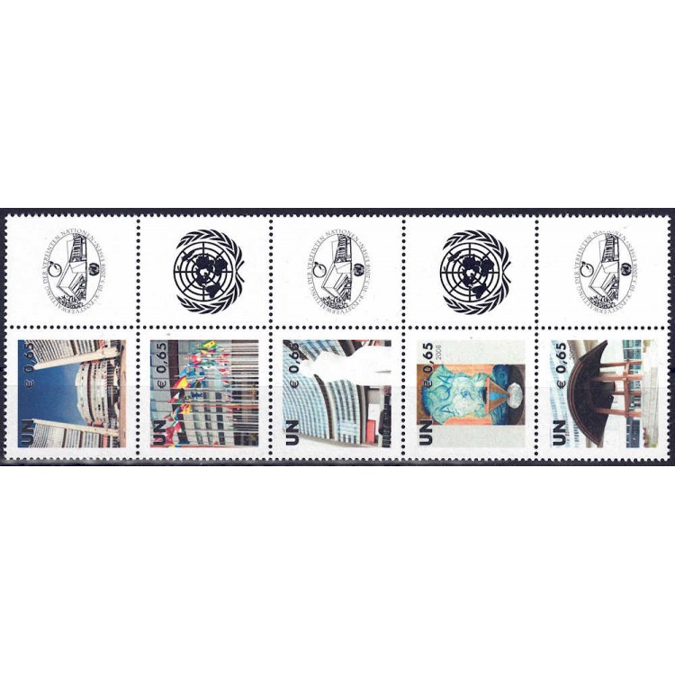 ONU VIENNA 2008 Francobolli per saluti 5v MNH**