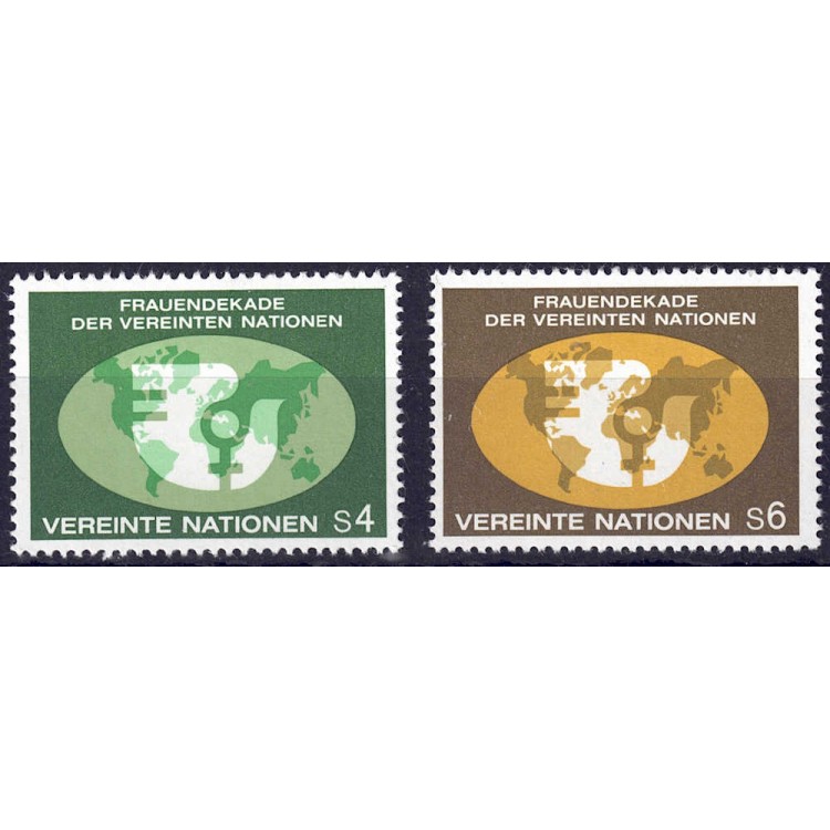 UN VIENNA 1980 UN for women 2v MNH**