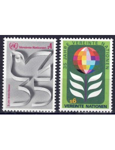 UN VIENNA 1980 Anniversary United Nations 2v MNH**
