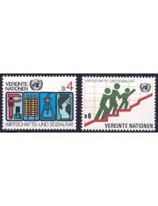 UN VIENNA 1980 Economic Council 2v MNH**