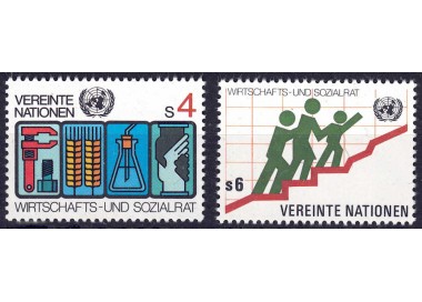 UN VIENNA 1980 Economic Council 2v MNH**