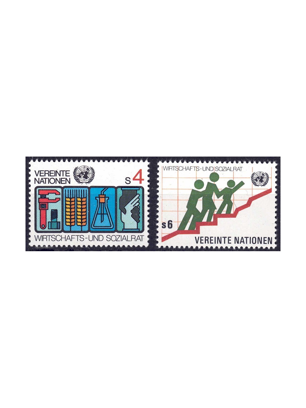 UN VIENNA 1980 Economic Council 2v MNH**