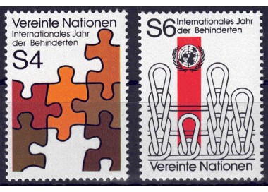 UN VIENNA 1981 Year of the Disabled 2v MNH**