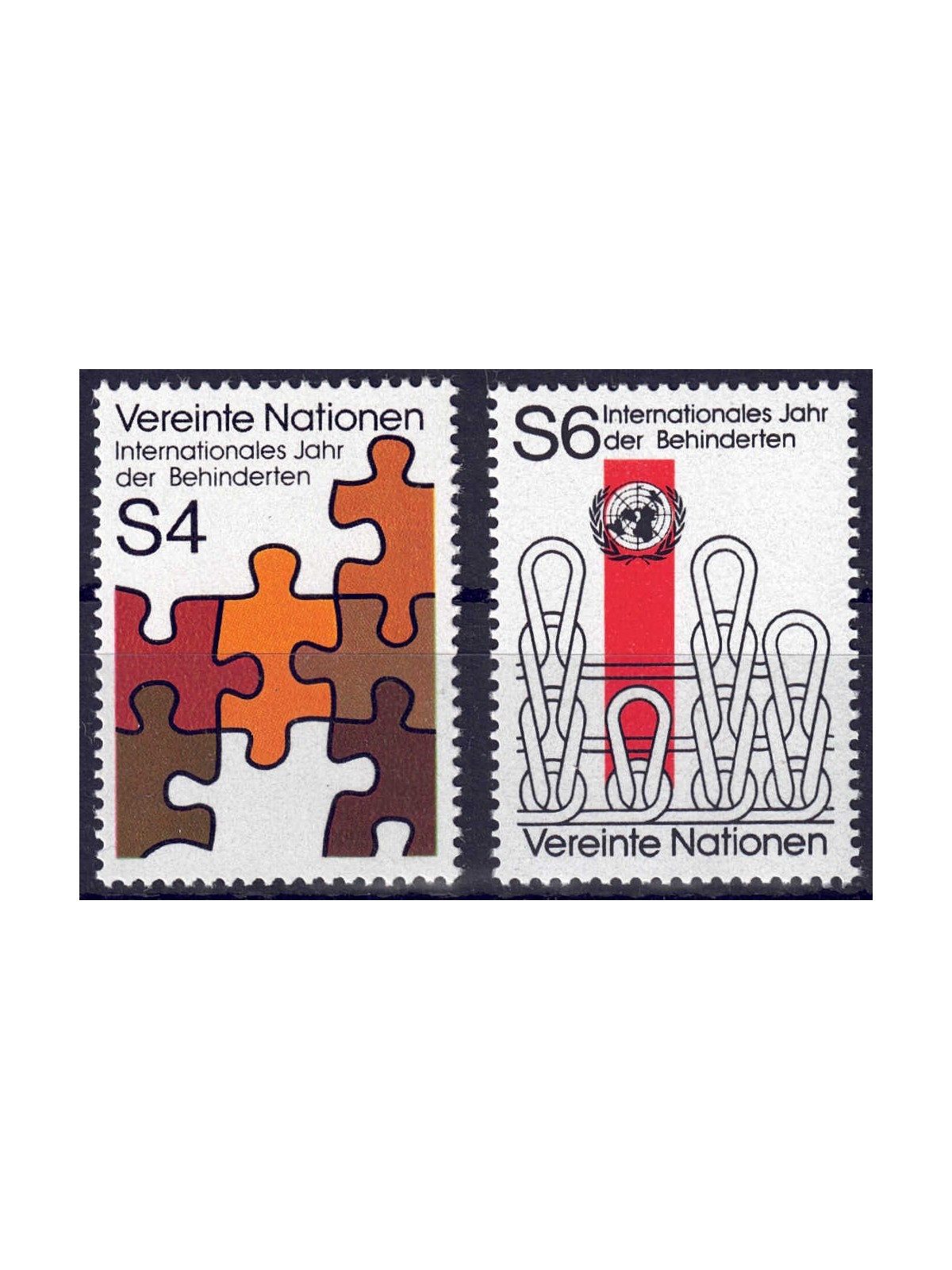 UN VIENNA 1981 Year of the Disabled 2v MNH**