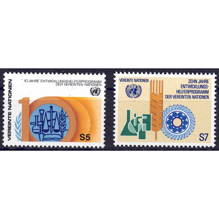 ONU VIENNA 1981 Programma dei volontari 2v MNH**