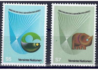 UN VIENNA 1982 Nature Protection 2v MNH**