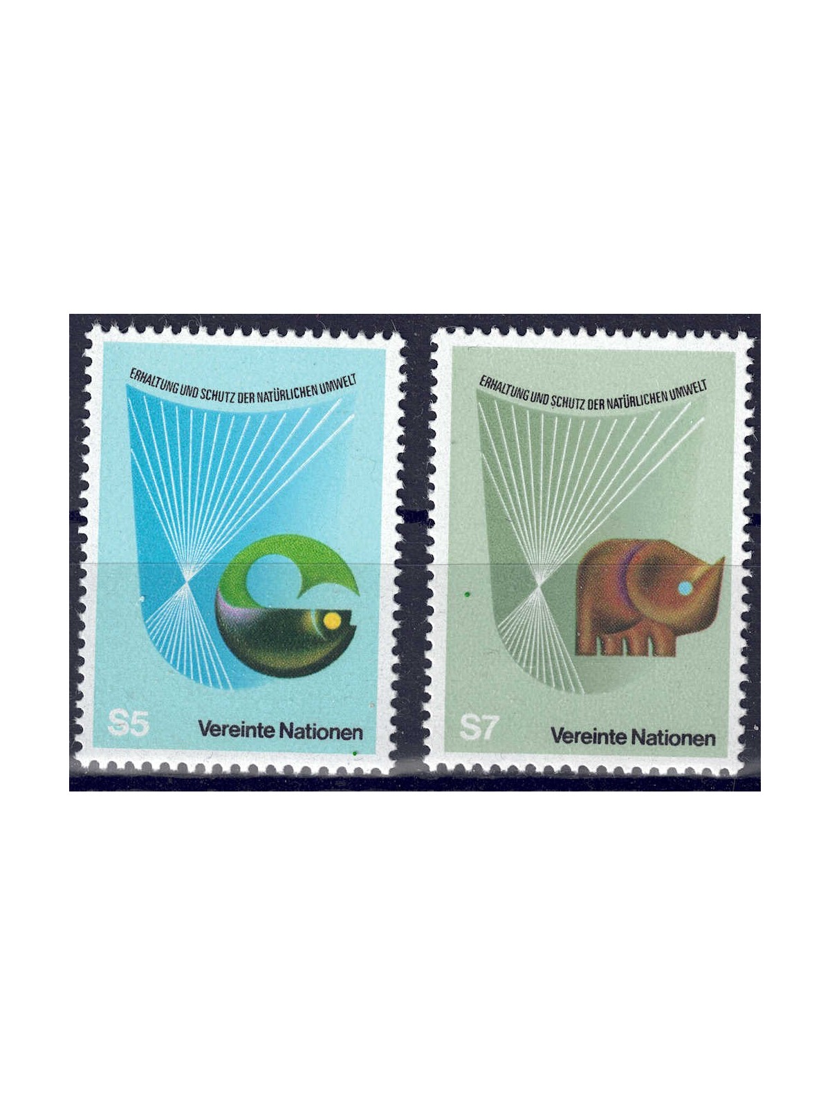 UN VIENNA 1982 Nature Protection 2v MNH**