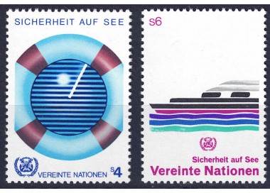 ONU VIENNA 1983 Sicurezza in mare 2v MNH**