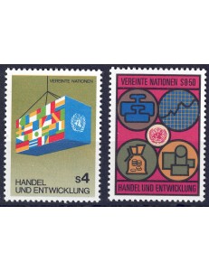 ONU VIENNA 1983 Commercio e sviluppo 2v MNH**