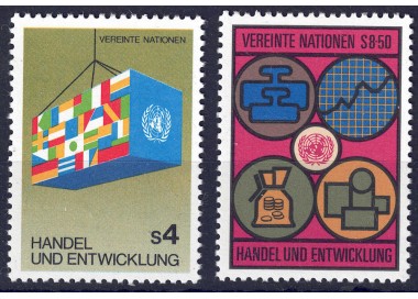 UN VIENNA 1983 Trade and Development 2v MNH**