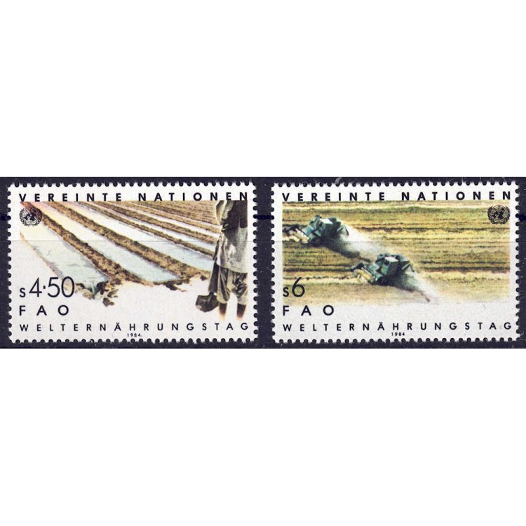 UN VIENNA 1984 World Food Day 2v MNH**