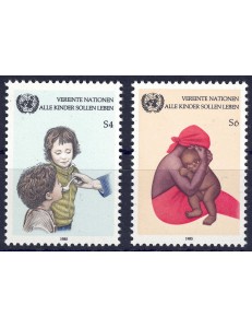 UN VIENNA 1985 Infant survival 2v MNH**