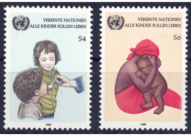 UN VIENNA 1985 Infant survival 2v MNH**