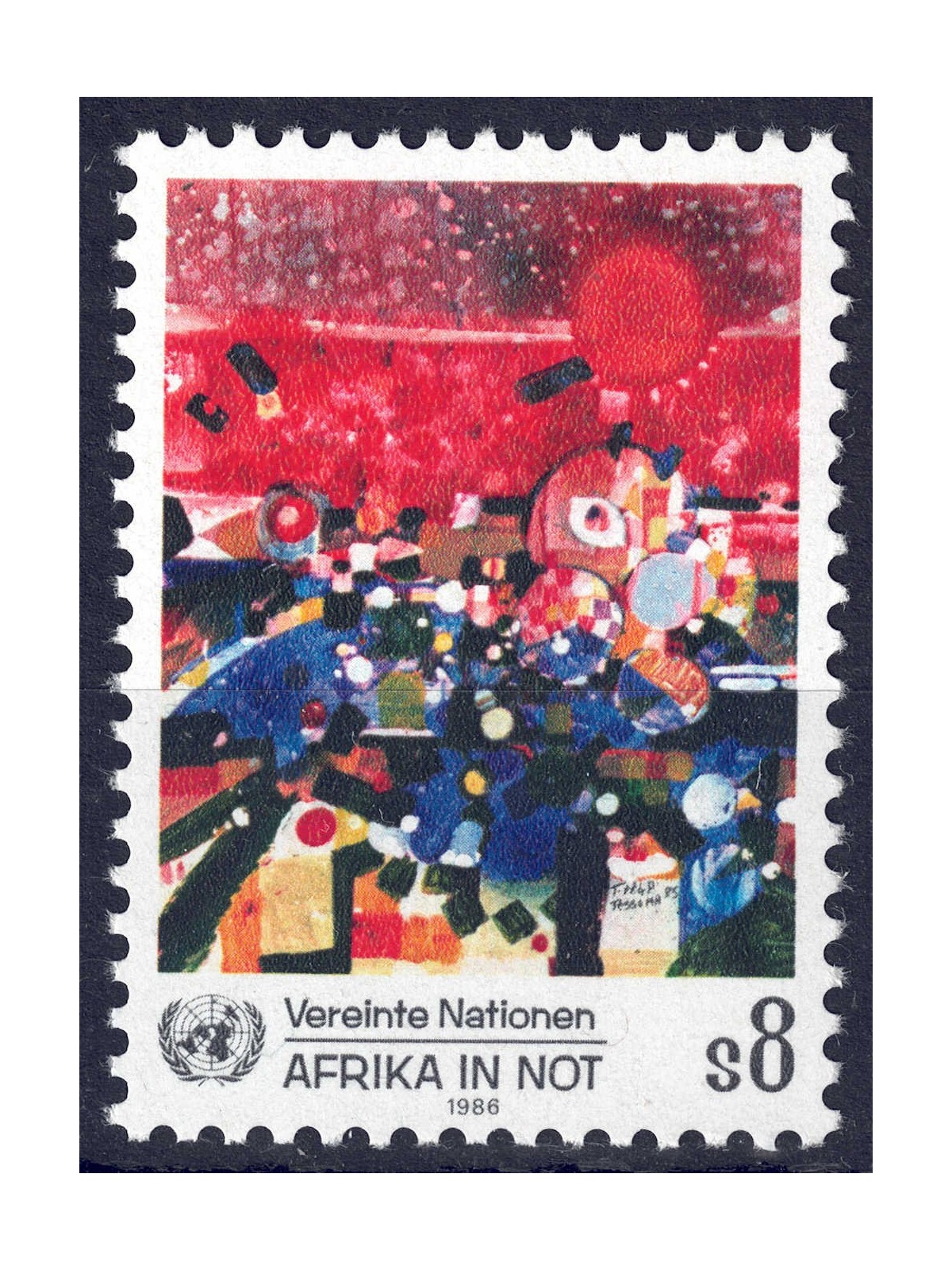 UN VIENNA 1986 Africa in crisis MNH**