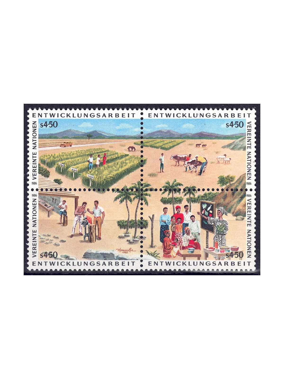 UN VIENNA 1986 Development Programme 4v MNH**