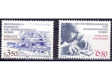 UN VIENNA 1986 Philately 2v MNH**