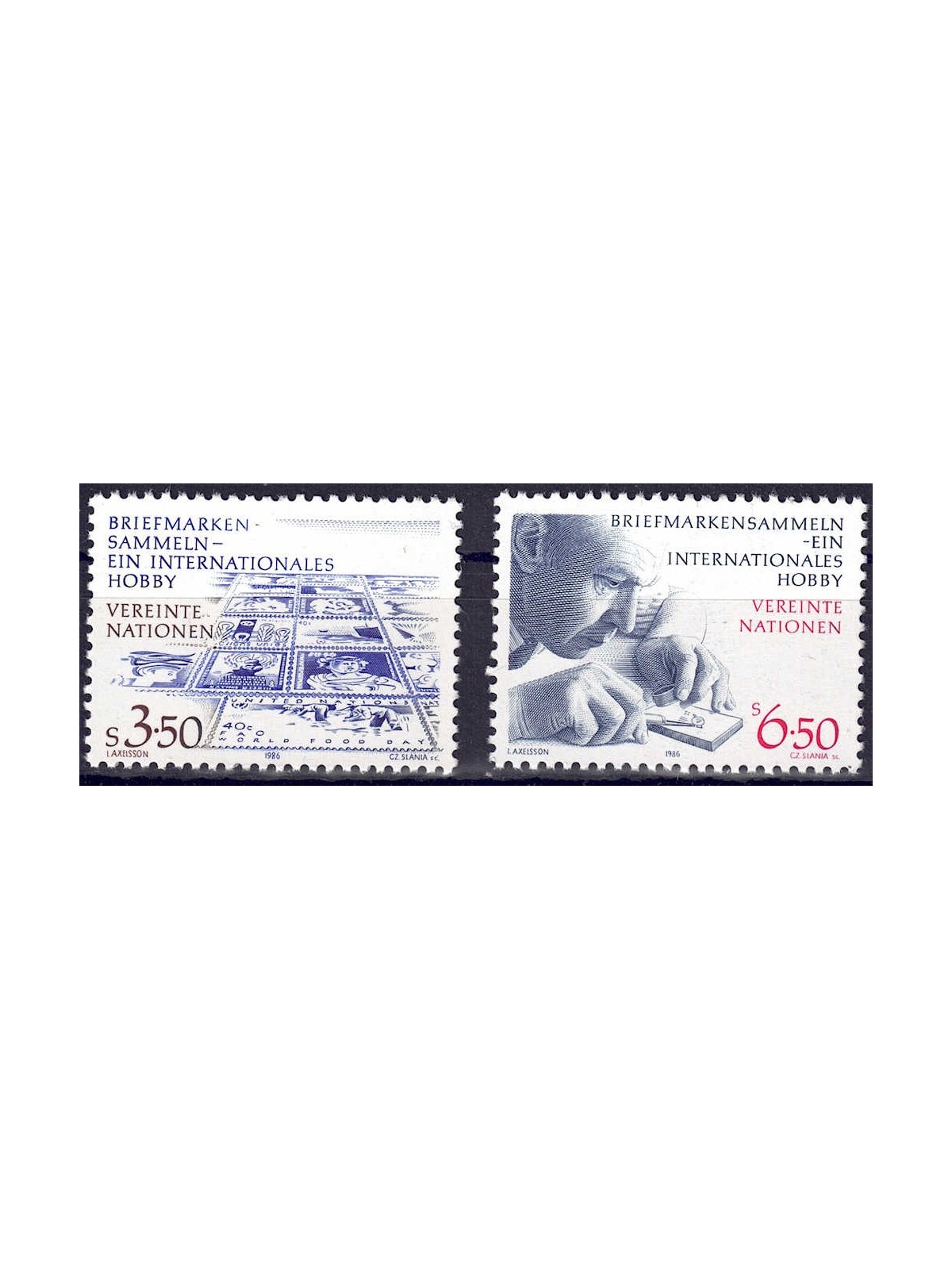 UN VIENNA 1986 Philately 2v MNH**