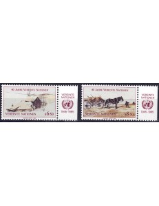 ONU VIENNA 1985 Anniversario delle Nazioni Unite 2v MNH** ca