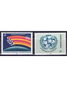 ONU VIENNA 1986 Anno Internazionale della Pace 2v MNH**