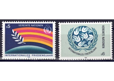 UN VIENNA 1986 International Year of Peace 2v MNH**