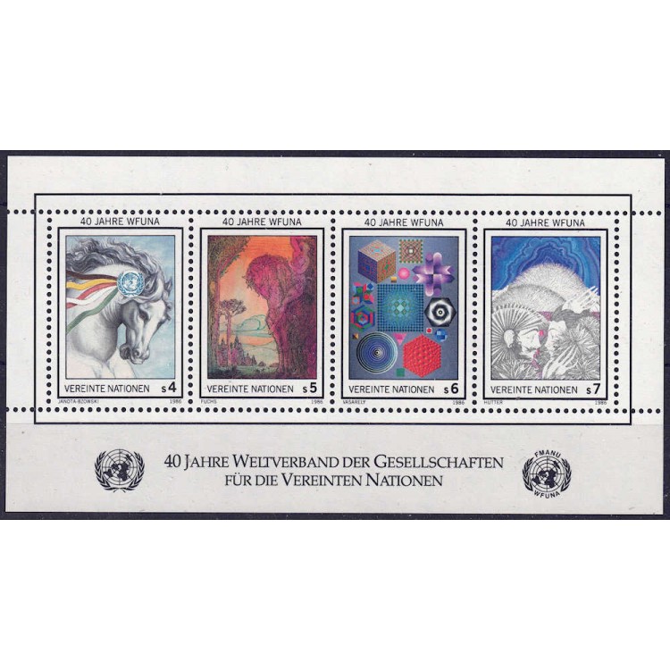UN VIENNA 1986 Associations for the United Nations s/s MNH**