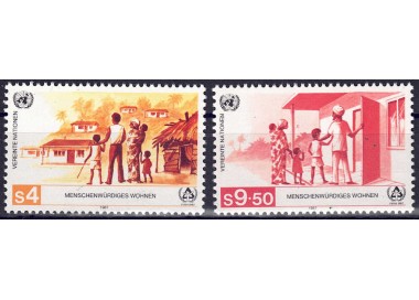 UN VIENNA 1987 Homeless Shelters 2v MNH**