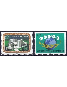 ONU VIENNA 1987 Ordinary series 2v MNH**