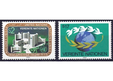 ONU VIENNA 1987 Ordinary series 2v MNH**