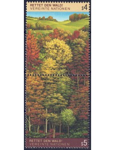 ONU VIENNA 1988 Sopravvivenza delle foreste 2v MNH**