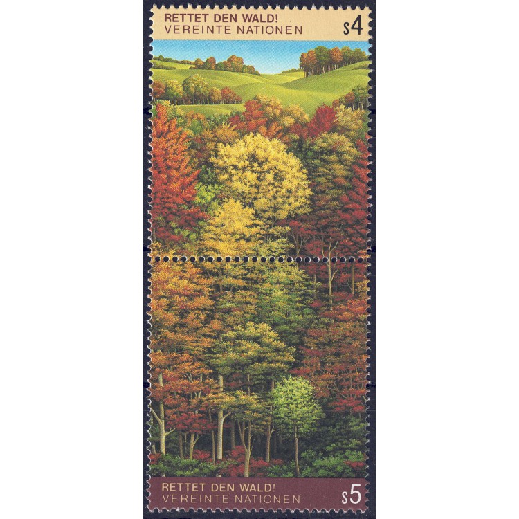UN VIENNA 1988 Survival of the Forests 2v MNH**