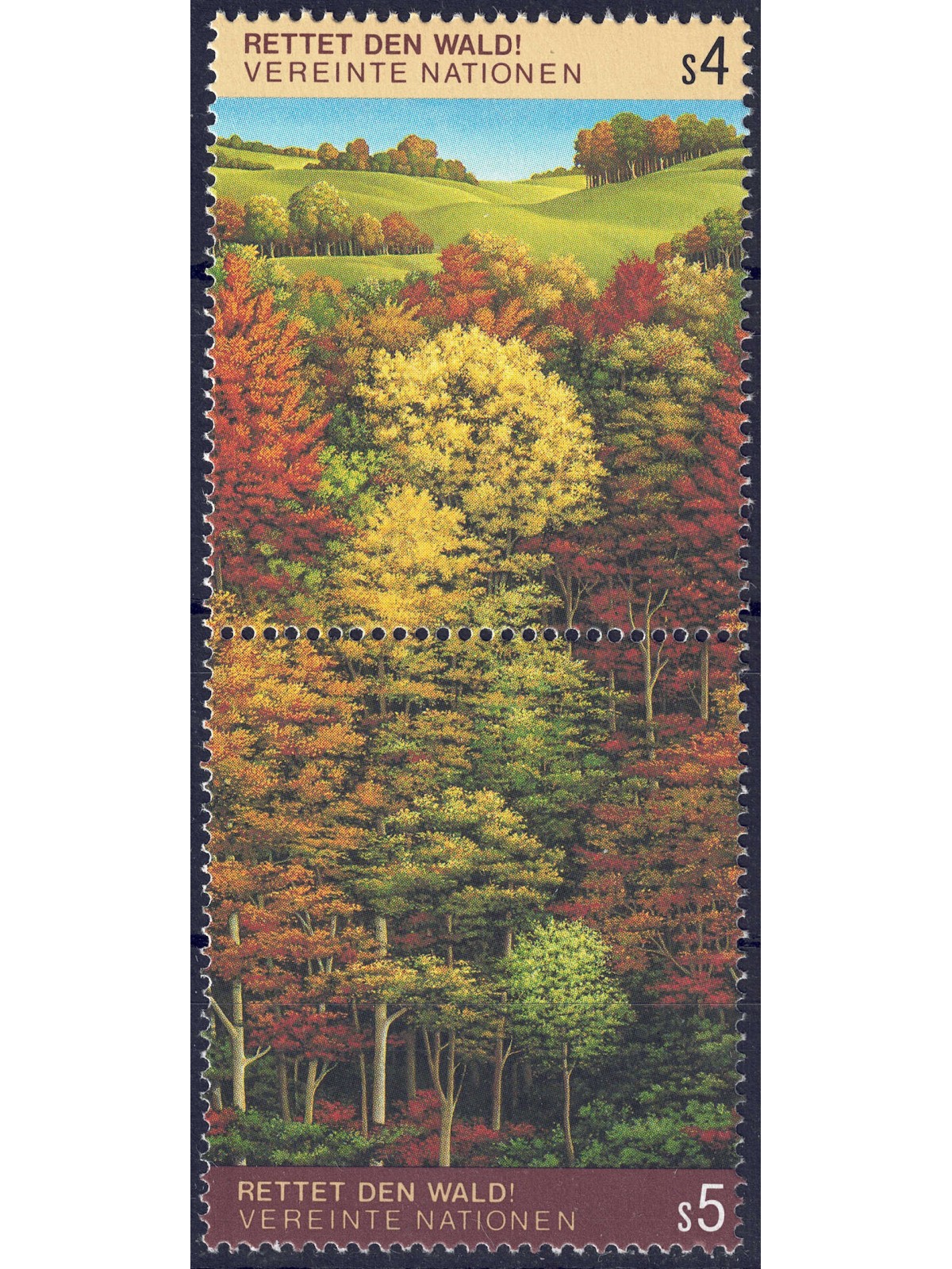 UN VIENNA 1988 Survival of the Forests 2v MNH**