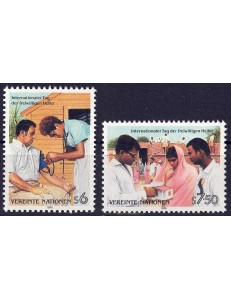UN VIENNA 1988 Volunteers' Day 2v MNH**