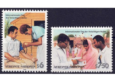 UN VIENNA 1988 Volunteers' Day 2v MNH**