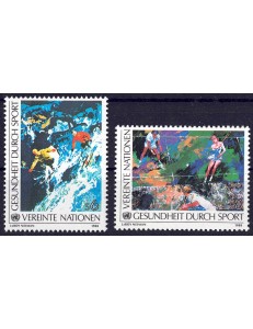 ONU VIENNA 1988 Sport uguale Salute 2v MNH**